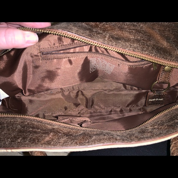 Matt & Nat Cream and Brown Vegan Leather Handbag - Picture 2 of 2